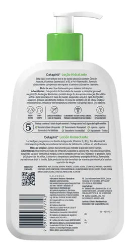 Cetaphil Loção Hidratante Corporal e Facial 473ml | Pele Sensível, Normal a Seca | Hidratação 48h | Niacinamida e Pantenol (Pró-vitamina B5)