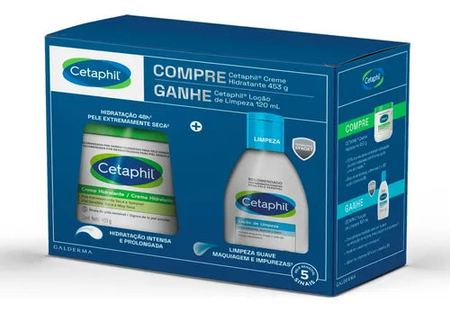 Kit Creme Hidratante 453g e Loção De Limpeza 120ml Cetaphil