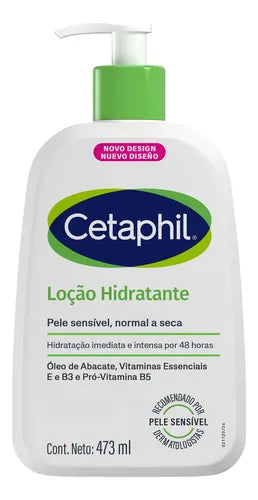 Cetaphil Loção Hidratante Corporal e Facial 473ml | Pele Sensível, Normal a Seca | Hidratação 48h | Niacinamida e Pantenol (Pró-vitamina B5)